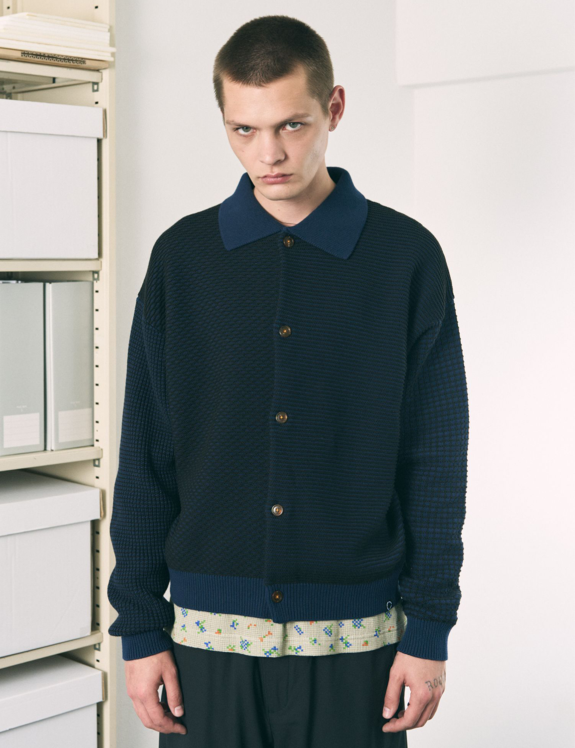 MULTI KNIT SHIRT JACKET