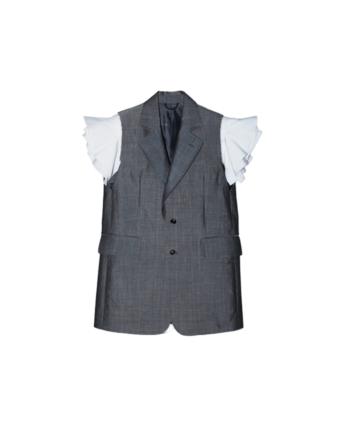 TOGA WOOL MOHAIR SLEEVELESS JACKET