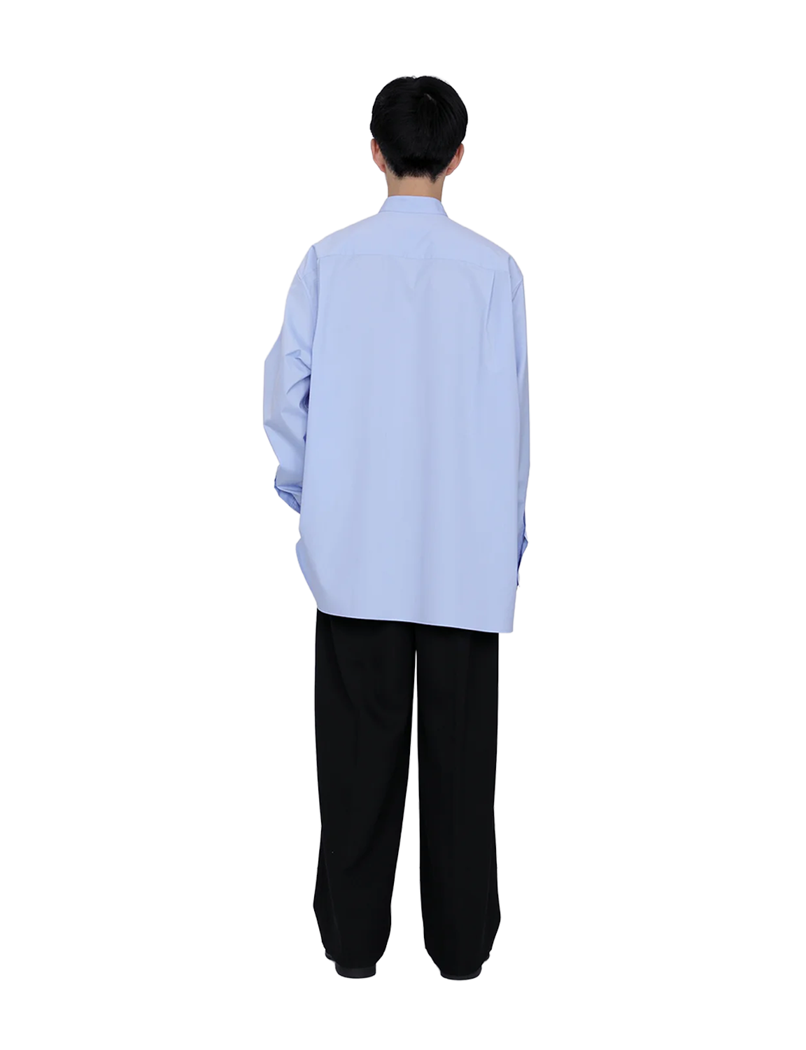 Stand Collar Big Shirt / white 