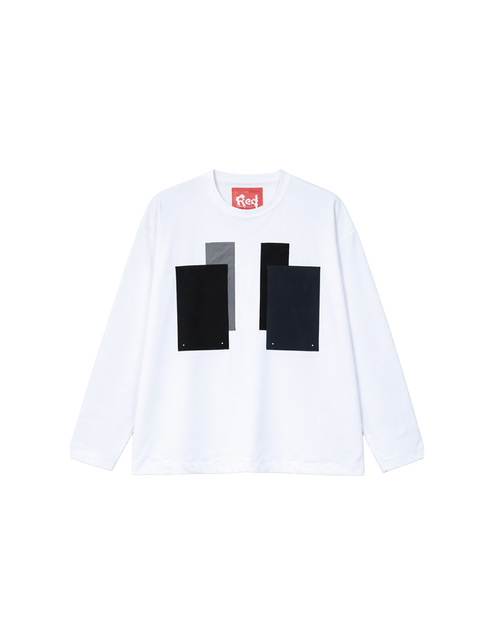 Patchwork pocket rash guard long sleeve