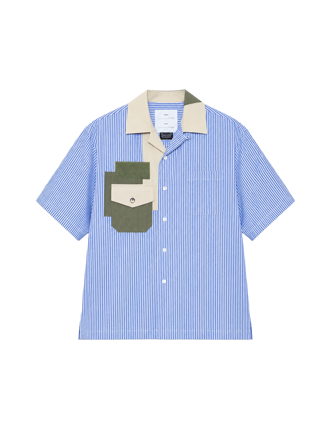 FUMITO GANRYU Patchwork Open Collar Shirt