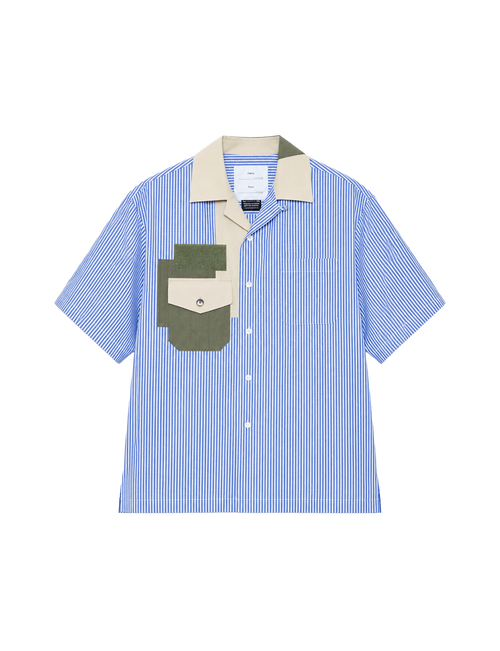 FUMITO GANRYU - Patchwork Open Collar Shirt – Stactile