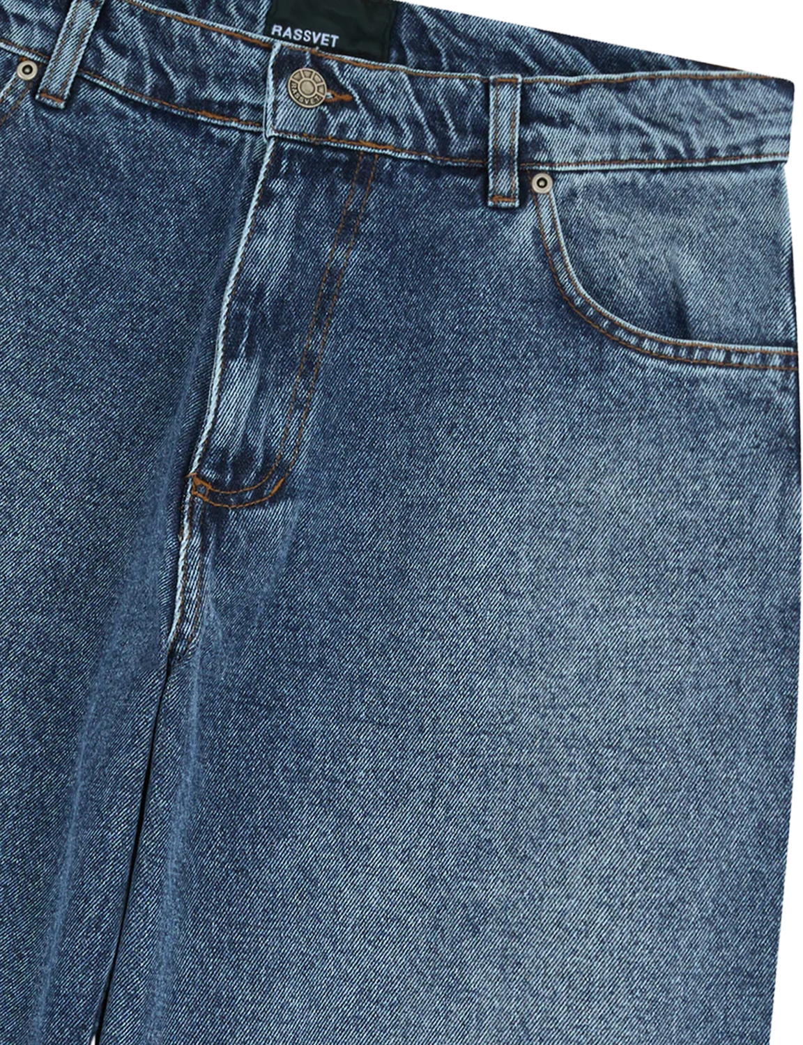 SUN DYED BAGGY DENIM – VINTAGE BLUE