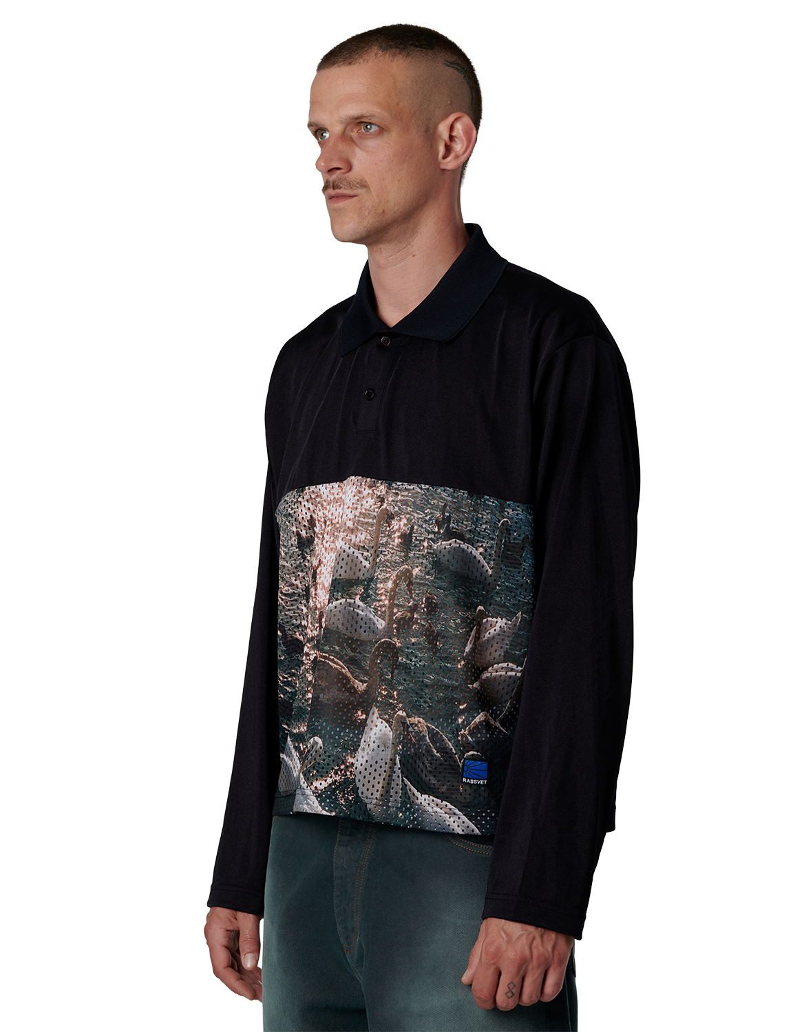 SWAN MESH LS POLO
