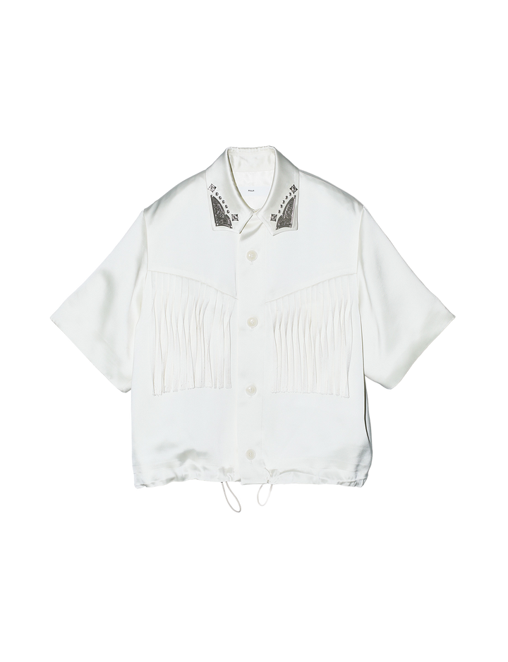 SATIN FRINGE SHIRT