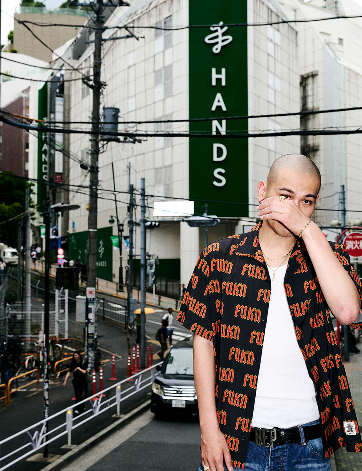 FUK’N PATTERNED OPEN COLLARED S/S SHIRT