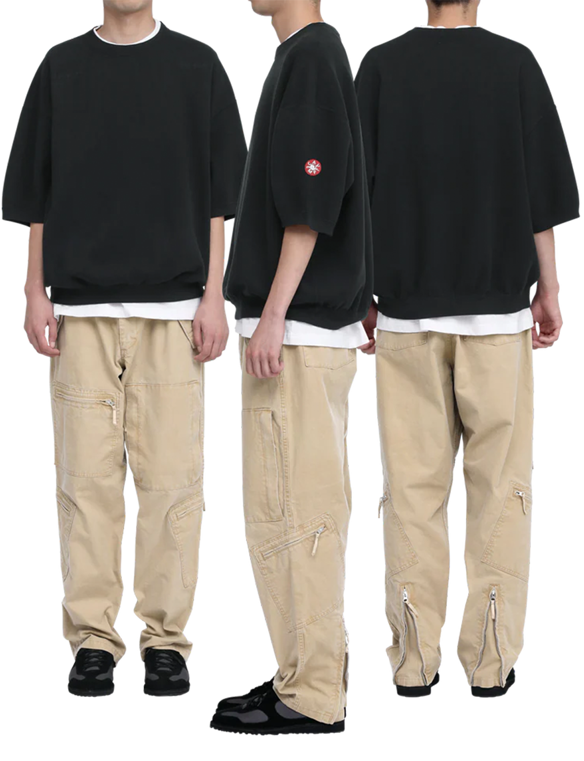 DBL KNIT SHORT SLEEVE CREW NECK