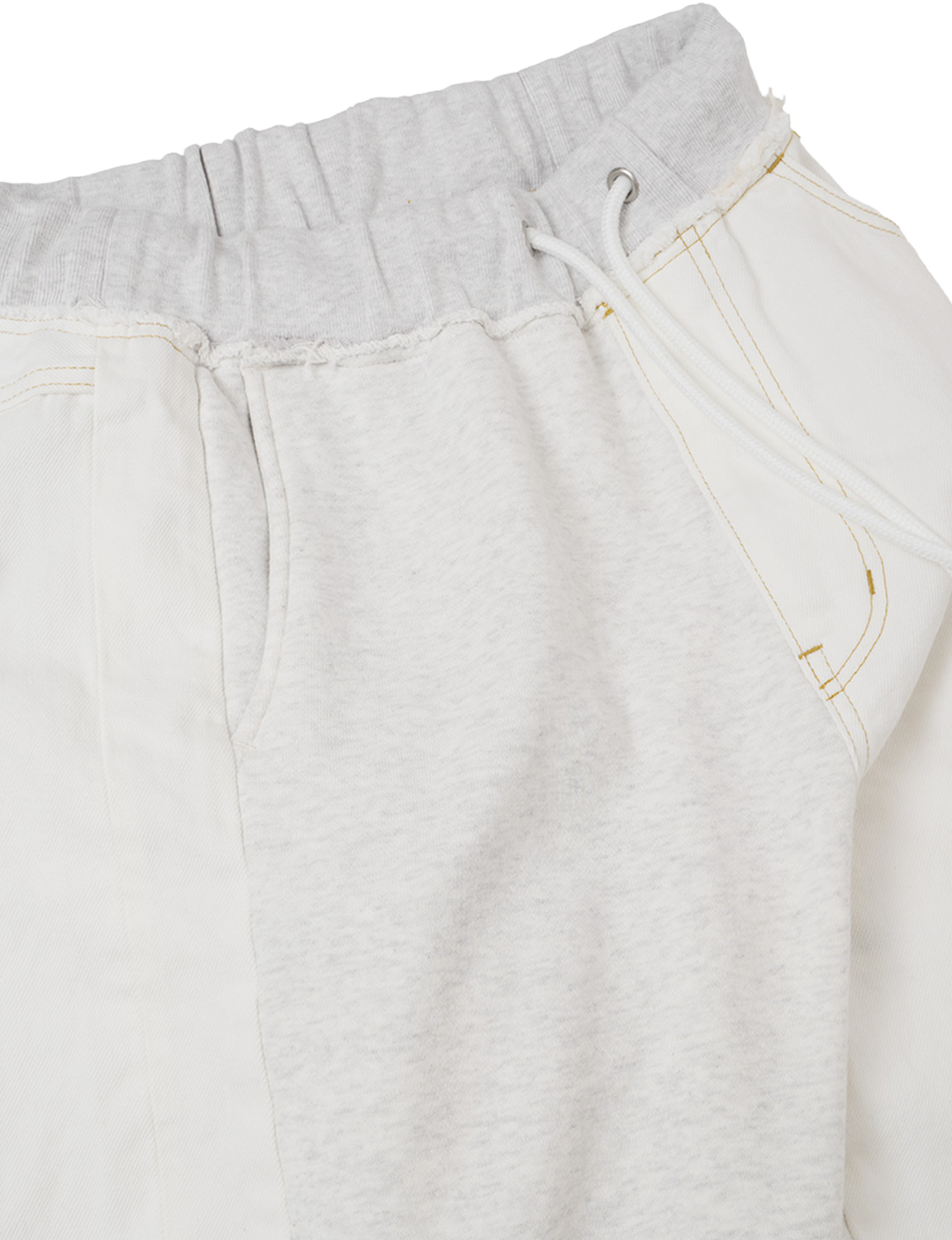 DENIM MERGING SWEAT PANTS