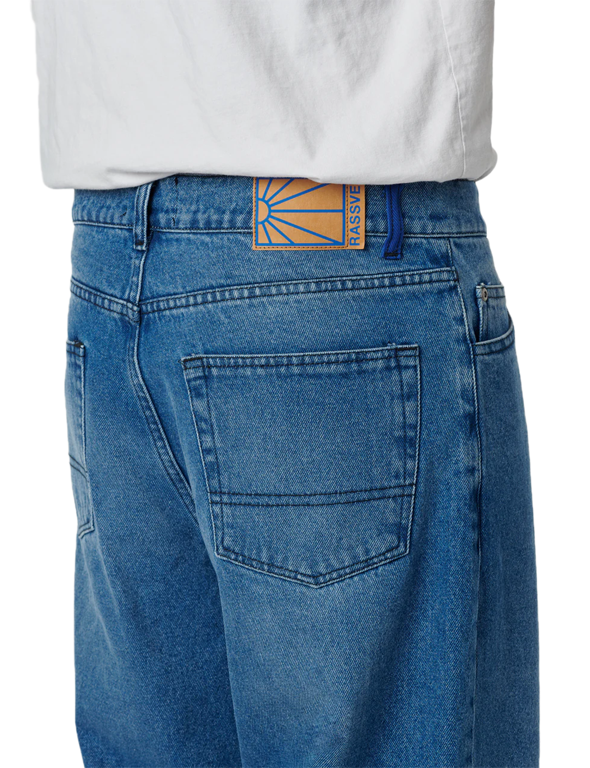 SUN DYED BAGGY DENIM – VINTAGE BLUE