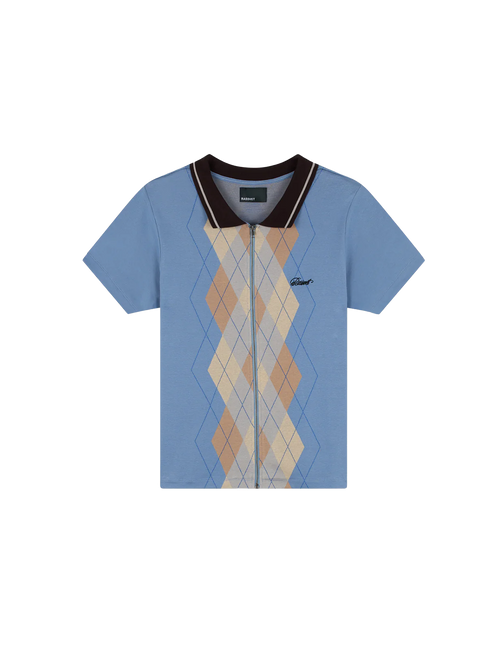 RASSVET - ARGYLE ZIP POLO – Stactile