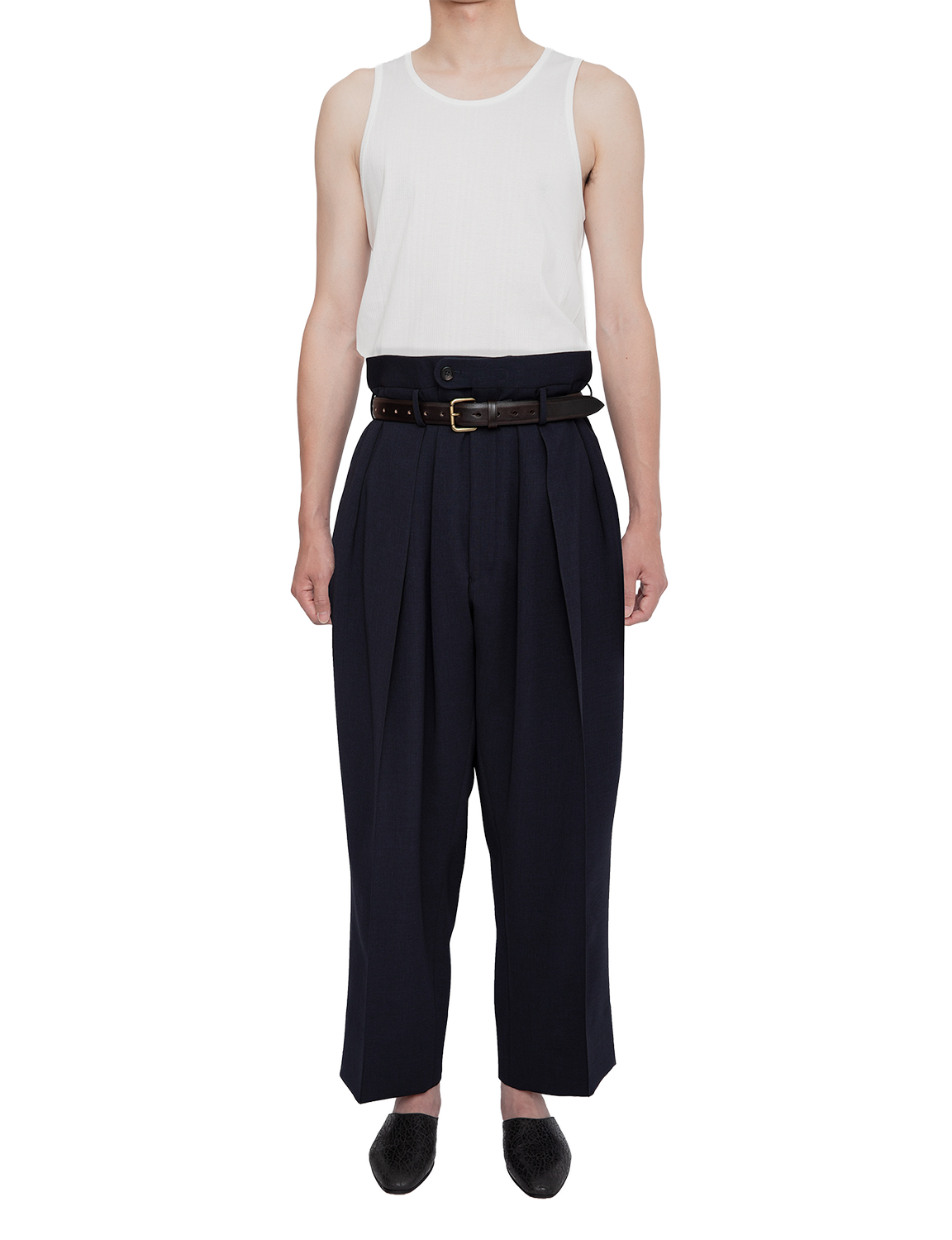 3-PLEATED TROUSERS