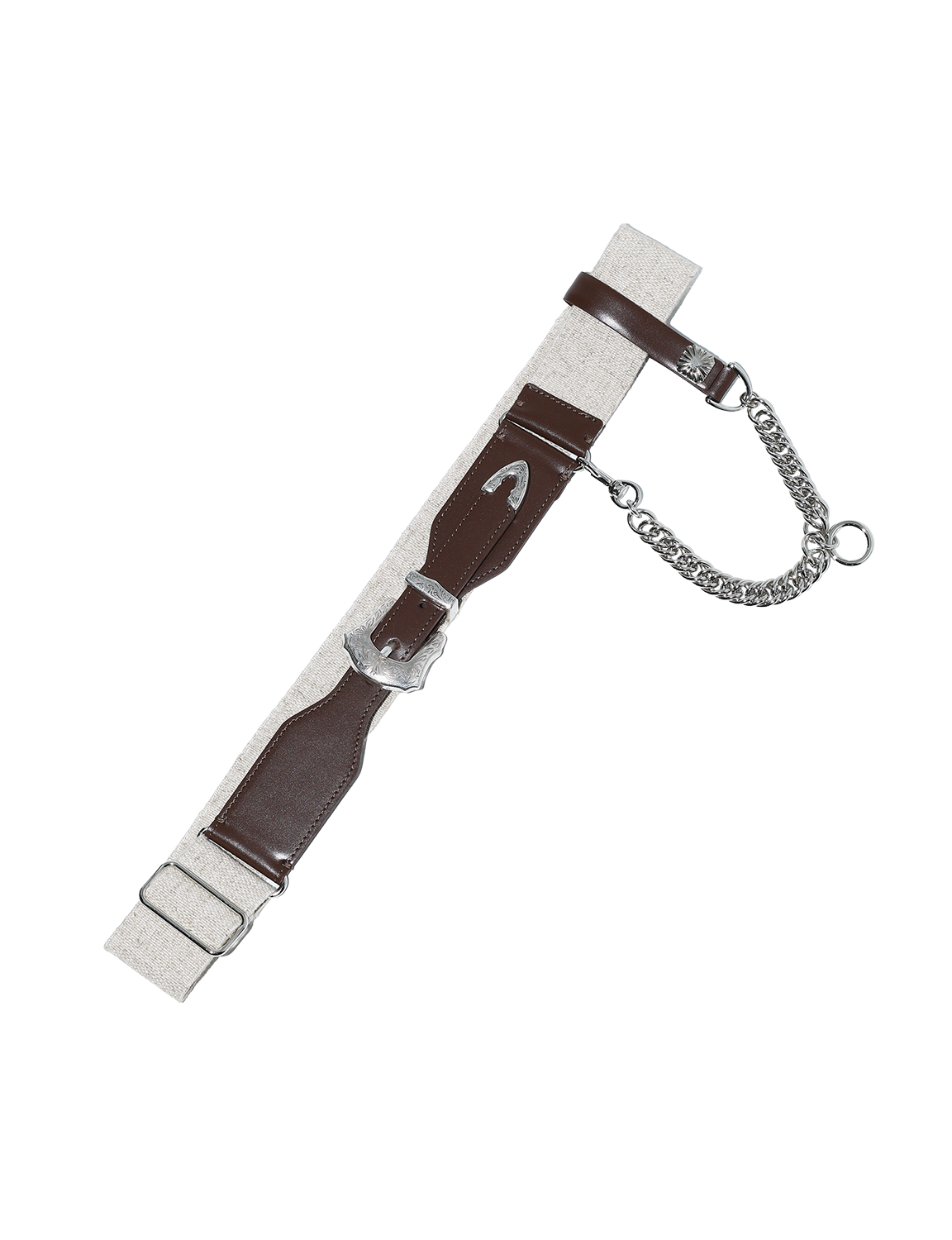 TOGA TOO LEATHER CHAIN BELT