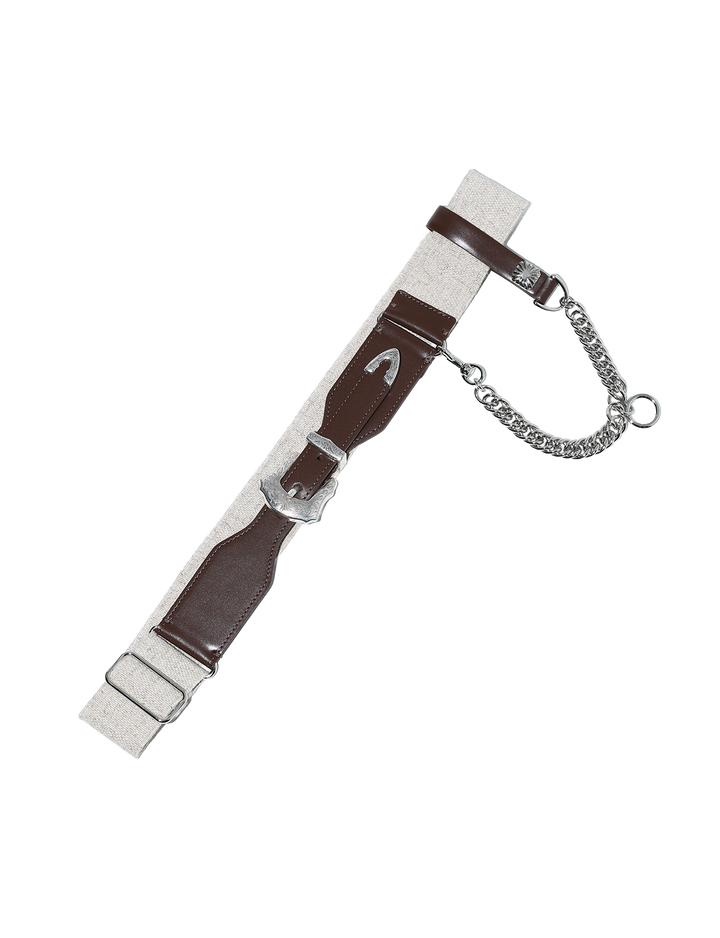LEATHER CHAIN BELT