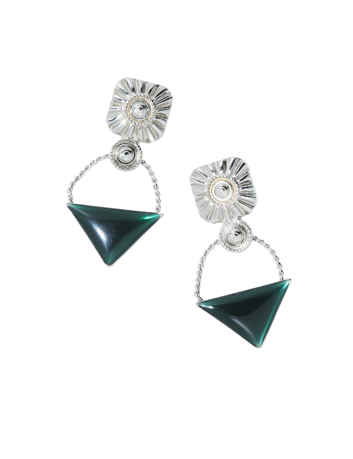 TRIANGLE PIERCED EARRINGS