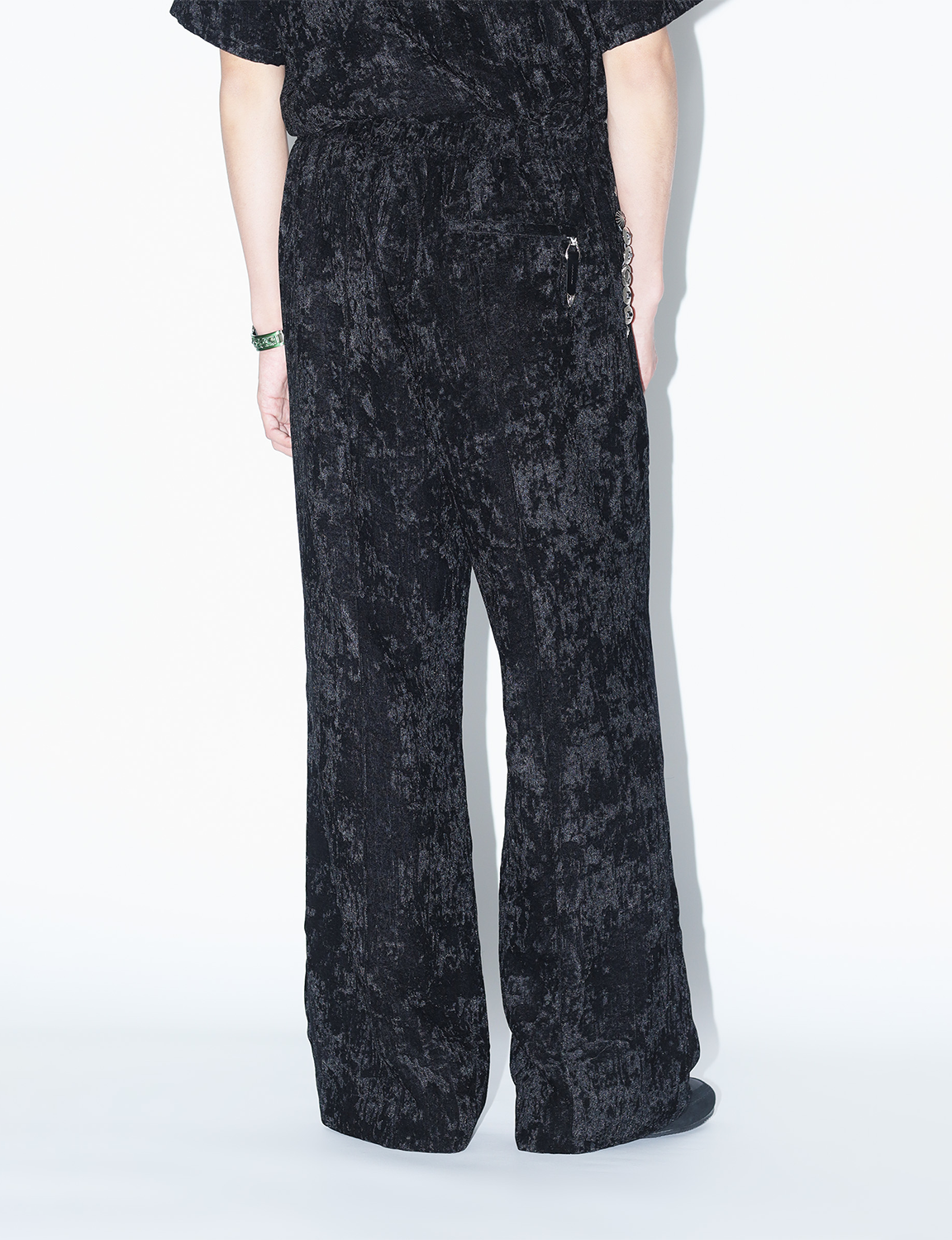 CRUSHED VELVET DRAWSTRING PANTS