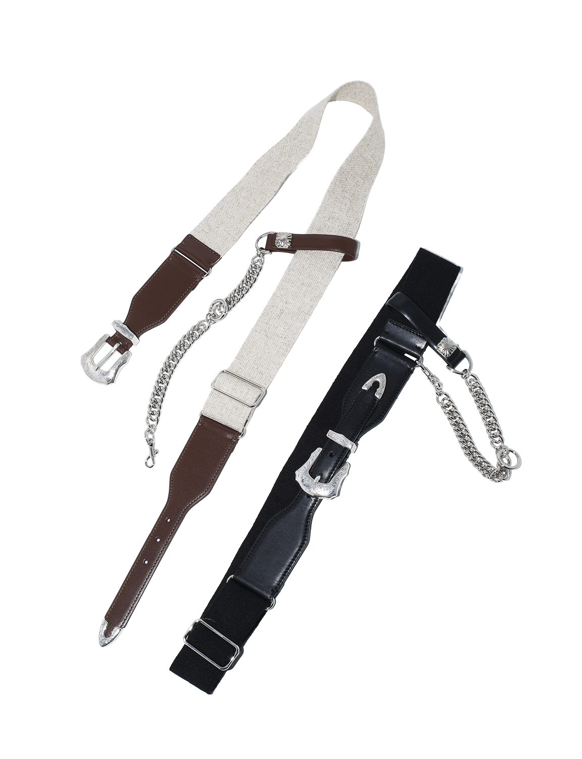 LEATHER CHAIN BELT