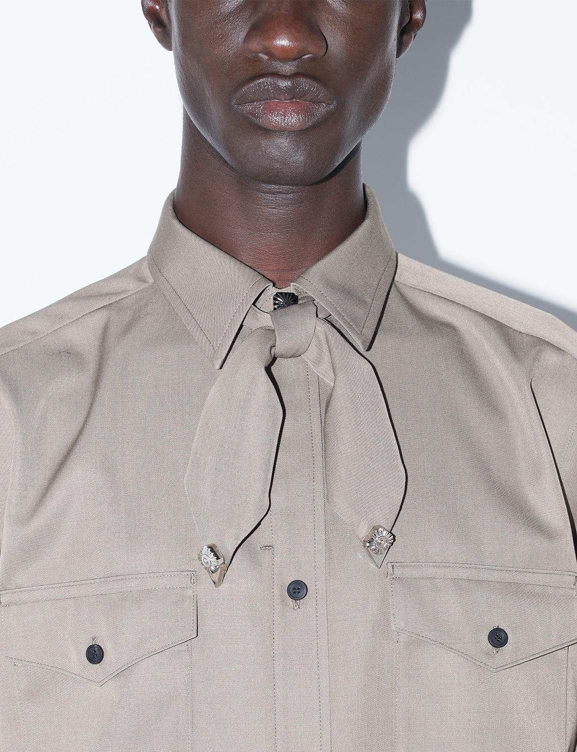 TWILL RIBBON SHIRT