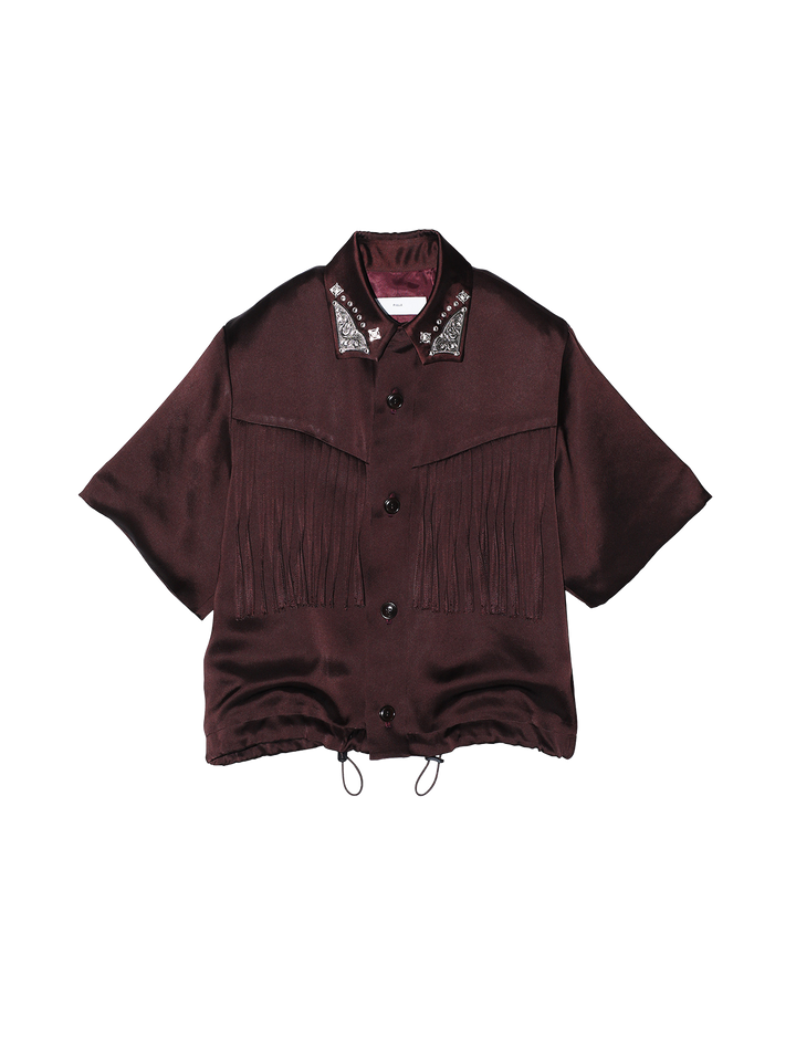SATIN FRINGE SHIRT