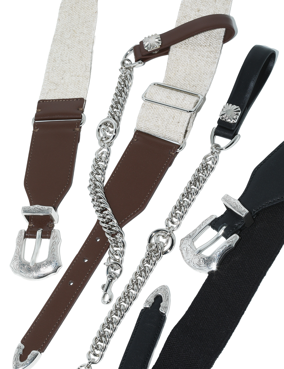 LEATHER CHAIN BELT
