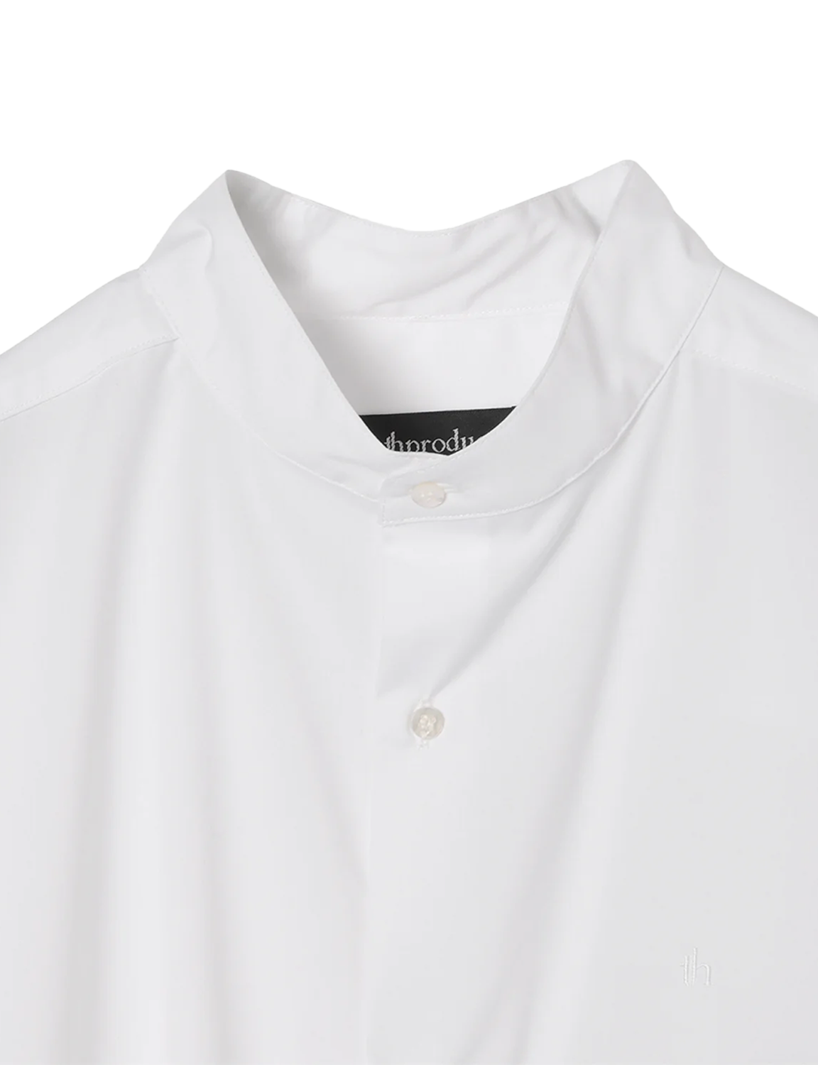 Stand Collar Big Shirt / white 