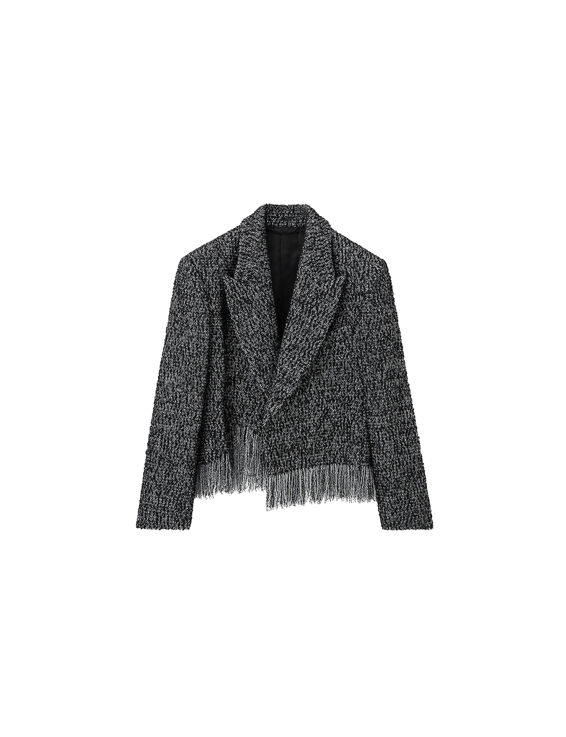 KANAKO SAKAI DISTRESSED LAME TWEED BLAZER