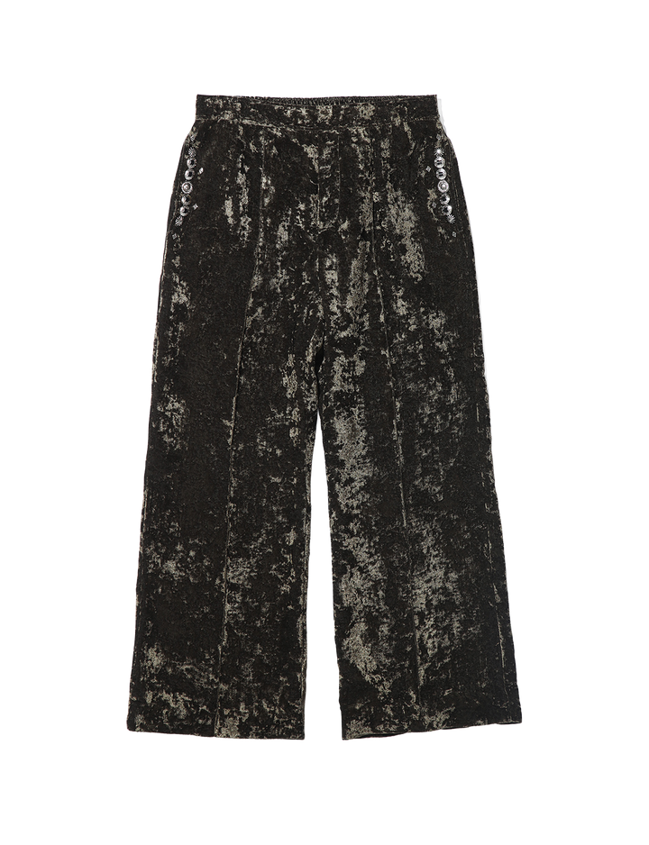 CRUSHED VELVET DRAWSTRING PANTS
