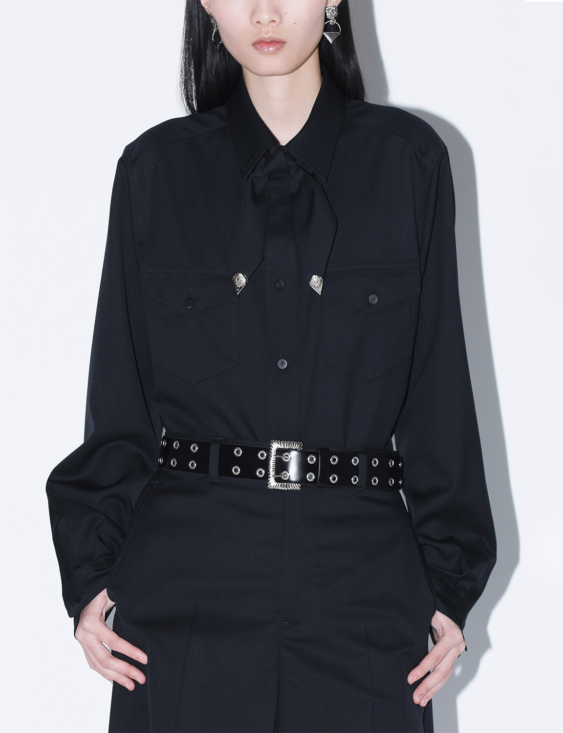 TWILL RIBBON SHIRT