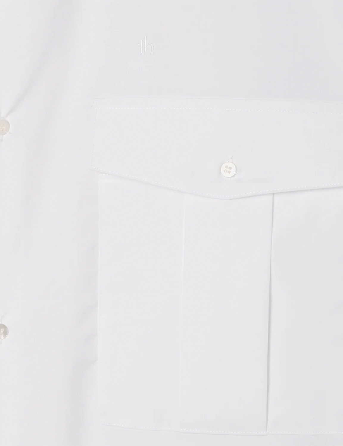 Stand Collar Big Shirt / white 