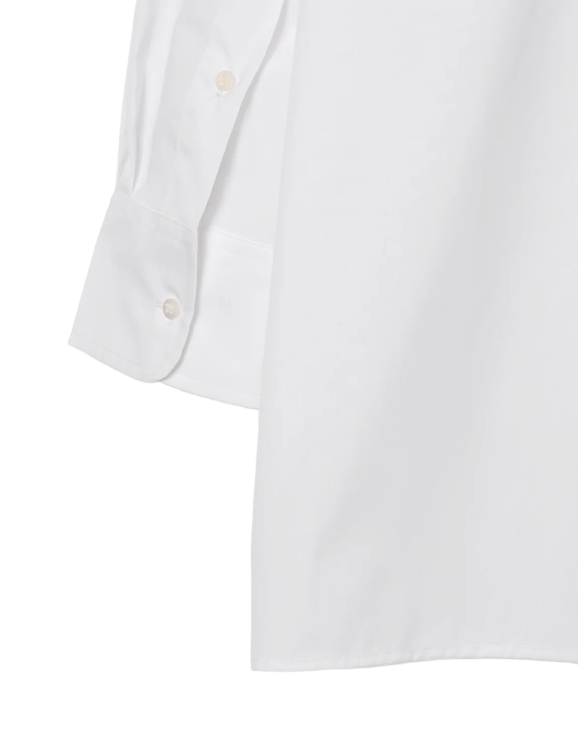 Stand Collar Big Shirt / white 