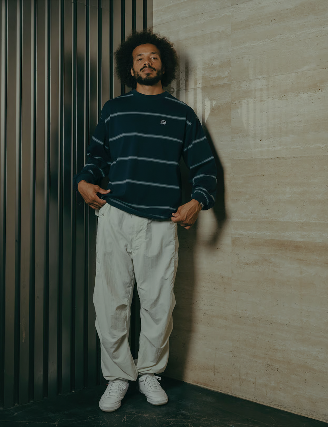 TASLAN NYLON OVER SIZE PANTS