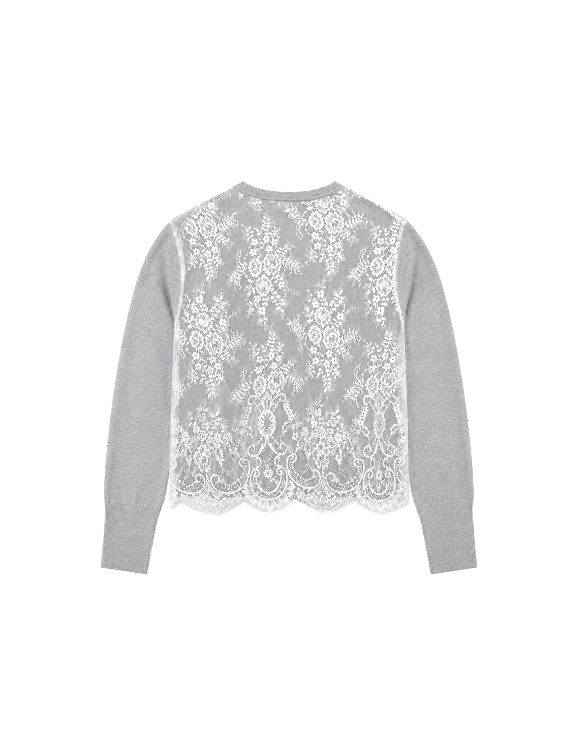 WOOL LACE BACK CARDIGAN
