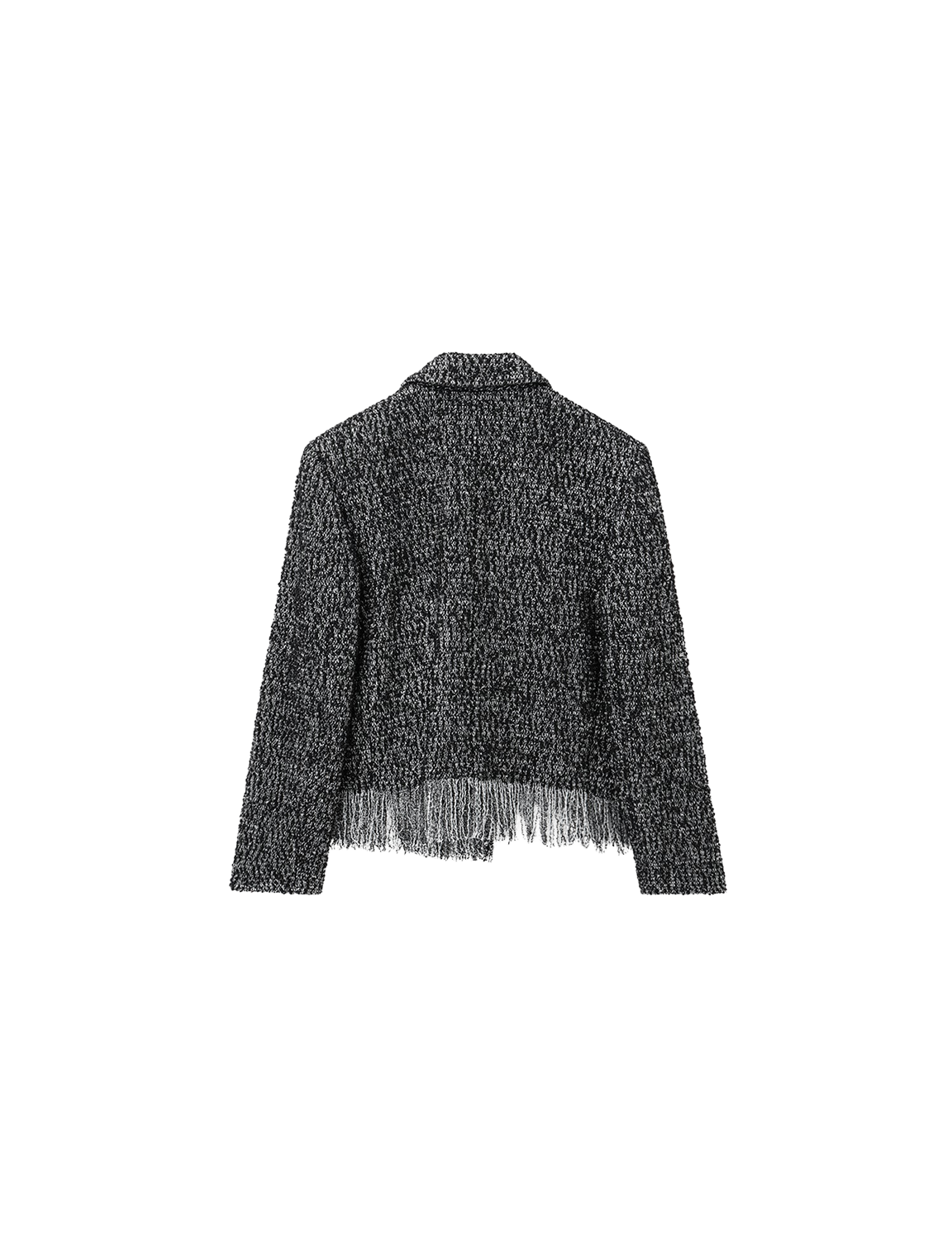DISTRESSED LAME TWEED BLAZER