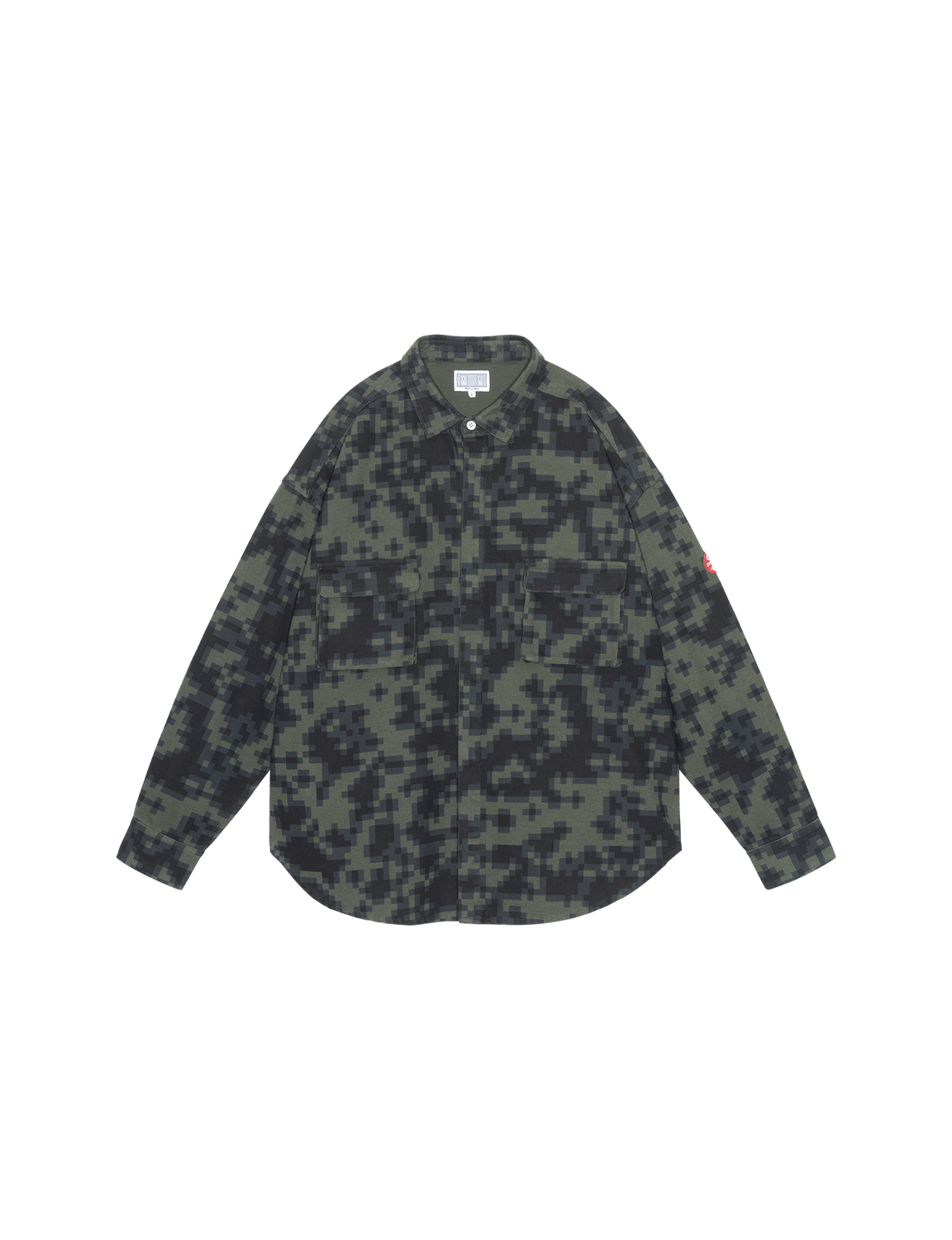 C.E CAV EMPT(シーイー) 2026FW DIGI8 FLANNEL BIG SHIRT フランネルビッグシャツ グリーン フロント