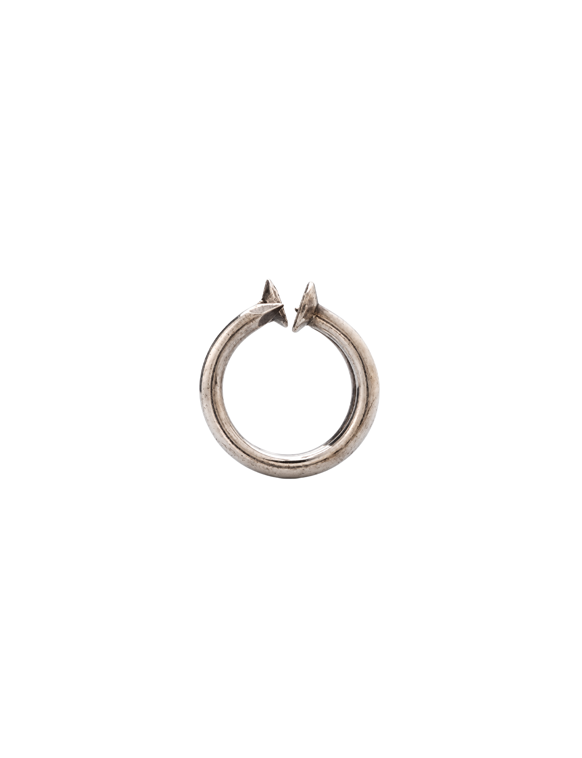 GUIDI(グイディ) 2026FW G-AN11 DOUBLE NAILS SILVER RING ダブルネイルシルバーリング シルバー 正面