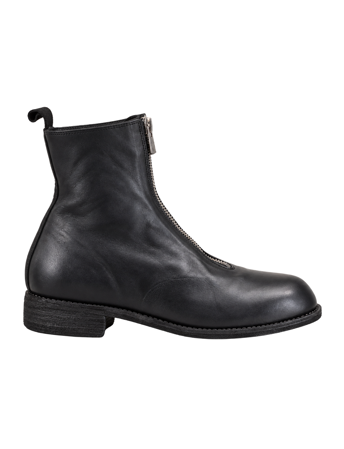 GUIDI(グイディ) 2026FW PL1 FRONT ZIP BOOTS LEATHER SOLE フロントジップレザーブーツ ブラック サイド