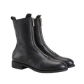 GUIDI(グイディ) 2026FW PL1 FRONT ZIP BOOTS LEATHER SOLE フロントジップレザーブーツ ブラック 両足 斜め前