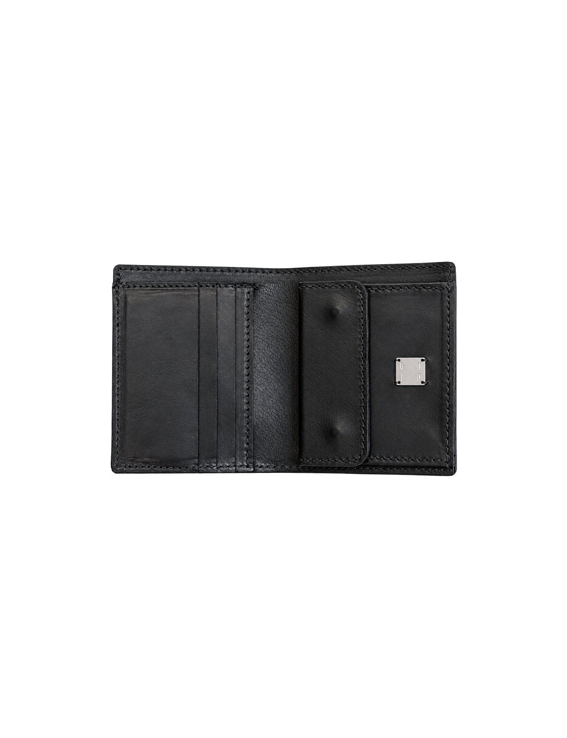 GUIDI(グイディ) 2026FW PT3 WALLET レザーウォレット 財布 ブラック 開いた内側