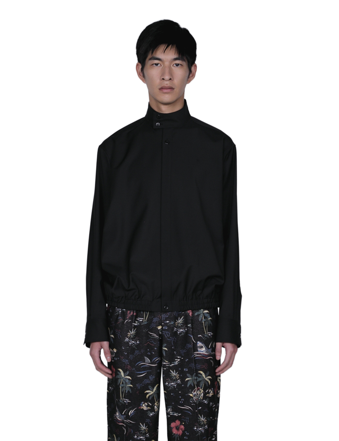 th products Stand Collar Volume Shirt