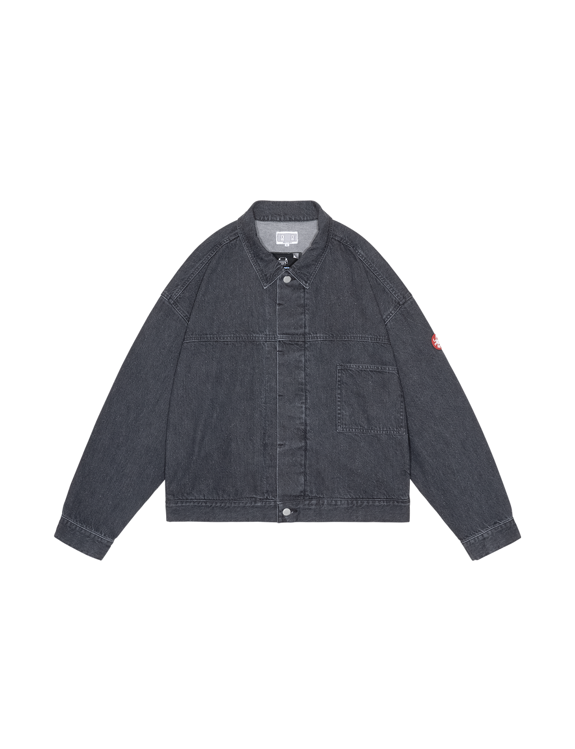 BLACK NEP DENIM TRUCKER JACKET