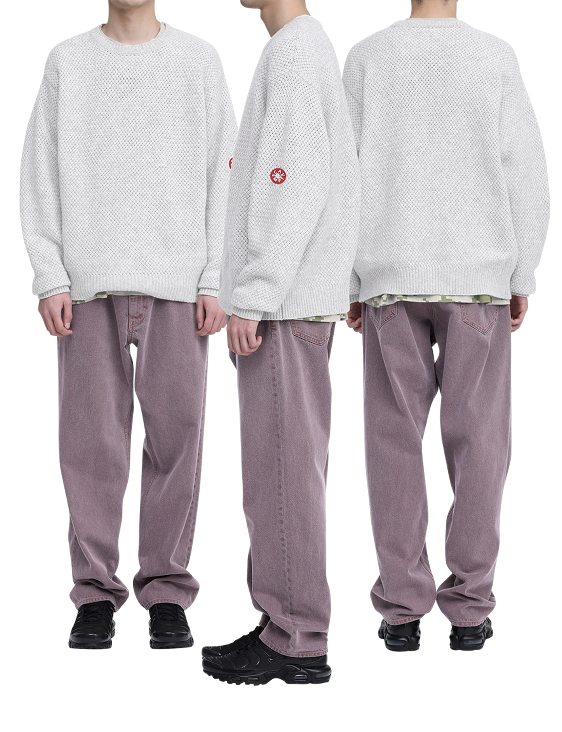 C.E CAV EMPT(シーイー) 2026FW 1992 COLOUR DENIM BROWN カラーデニムパンツ ブラウン 着用イメージ