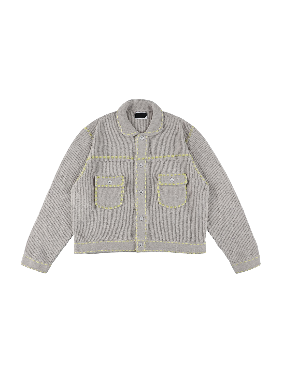 PHINGERIN(フィンガリン) 2026FW PG1 KNIT ニットジャケット グレー フロント