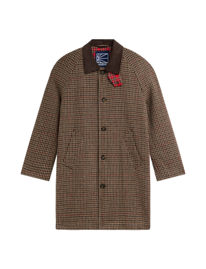 HOUNDSTOOTH WOOL COAT