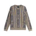 RASSVET(ラスベート) 2026FW ARAN CREWNECK アラン編みのクルーネックニット ブルー フロント