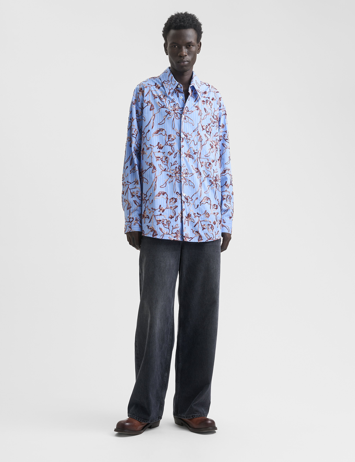 Fluid Oversized Striped Shirt