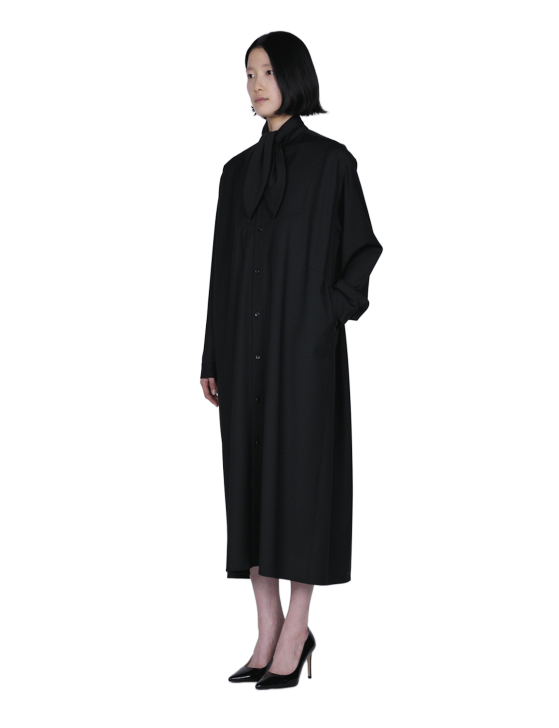 Scarf Collar Dress