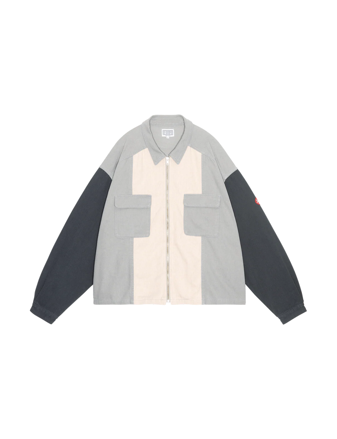 C.E STRIPE CUT SHORT SHIRT JACKET