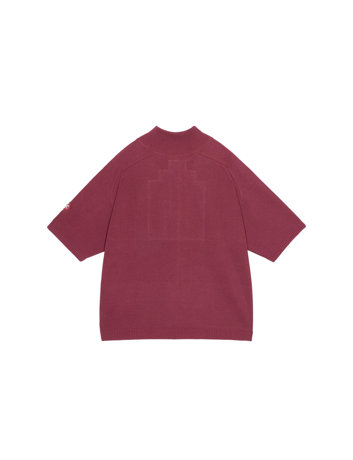HALF BUTTON UP SHORT SLEEVE KNIT