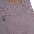 C.E CAV EMPT(シーイー) 2026FW 1992 COLOUR DENIM BROWN カラーデニムパンツ ブラウン バックポケットとレザーパッチのディテール