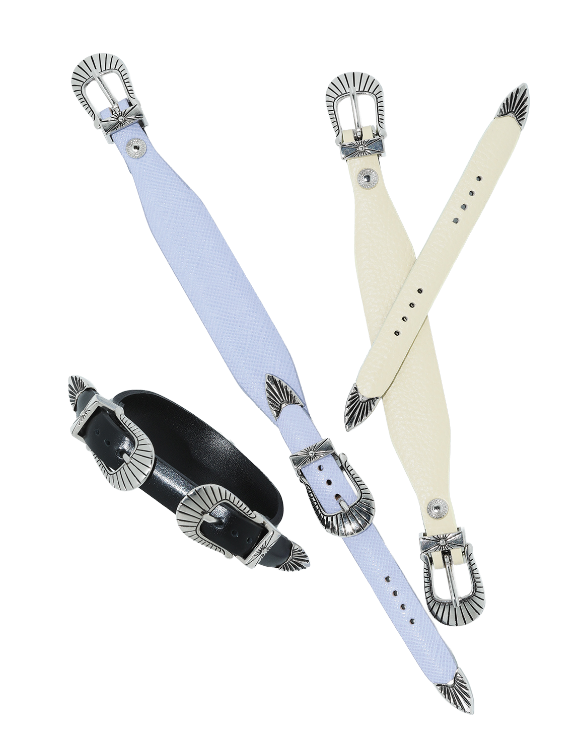 NARROW DOUBLE BUCKLE BANGLE