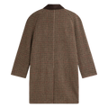RASSVET(ラスベート) 2026FW HOUNDSTOOTH WOOL COAT 千鳥格子のウールカーコート ブラウン バック